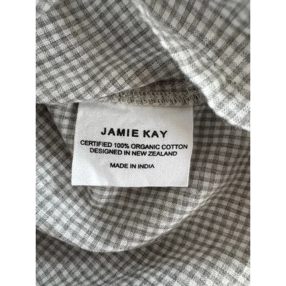 Boys Jamie Kay Button Down Shirt 3T GrayBlue White Gingham - Picture 5 of 5